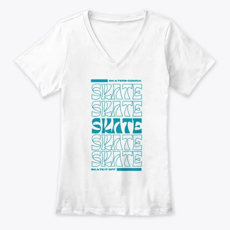 Skater's Gonna Skate Teal/White